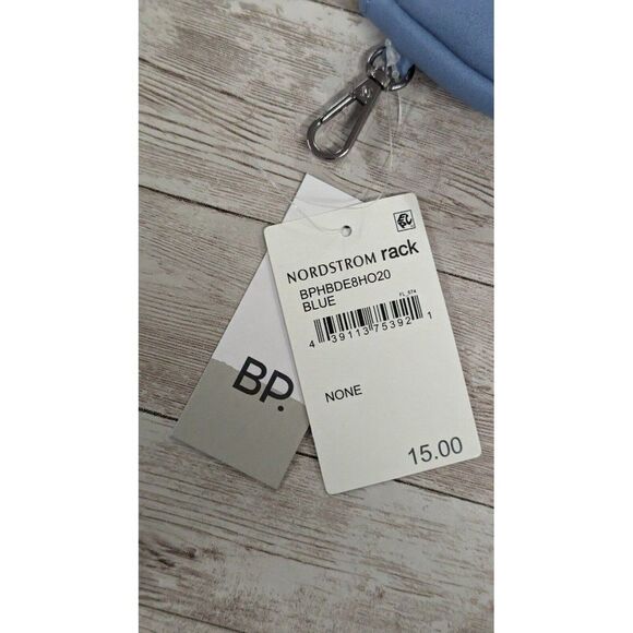 Nordstrom BP Half Moon Pouch Blue Coin Purse Bag Charm  5" Small NWT - Picture 6 of 6